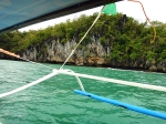 on the bumpy bangka ride to underground river
